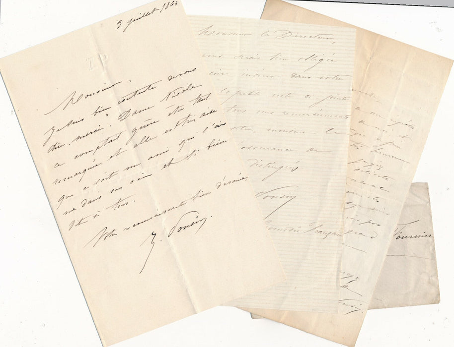 Adélaïde Zélia PONSIN actrice Comédie-Française 7 lettres autographe signées