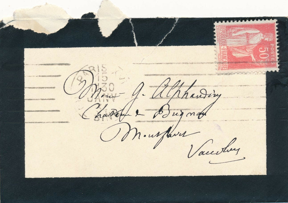 Frantz JOURDAIN 2 lettres autographes  à Georges ALPHANDERY Brignan abeilles