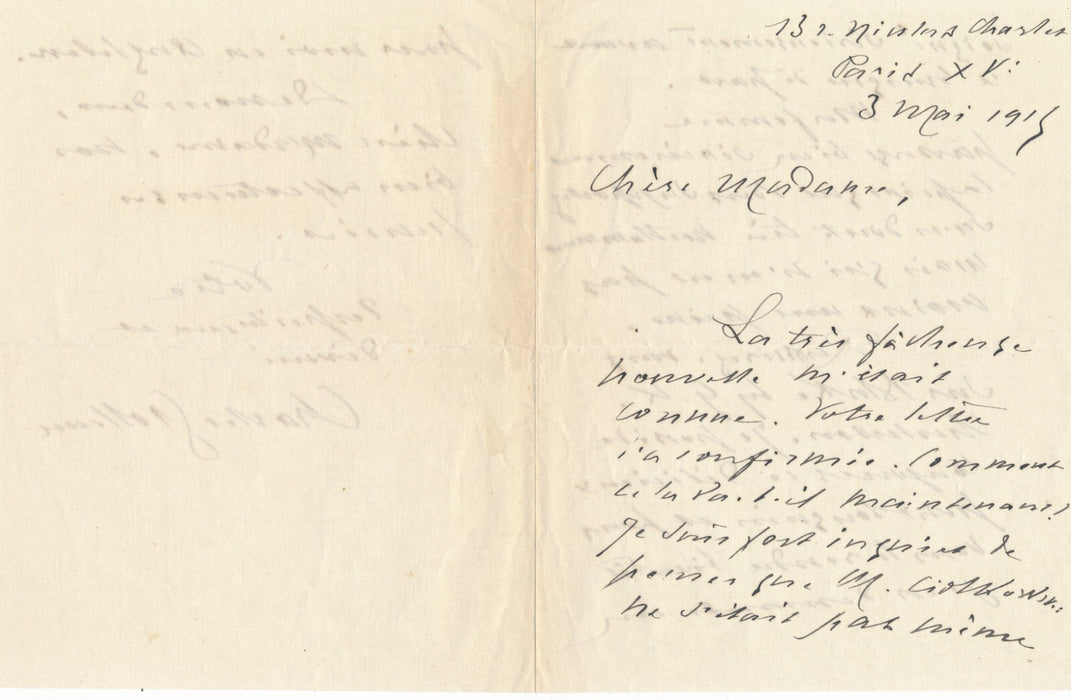 Charles GROLLEAU intéressante correspondance 4 lettres poésie Guilbeaux guerre