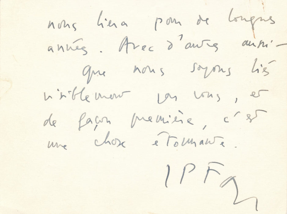 Jean-Pierre FAYE une coïncidence merveilleuse lettres autographes Paroles Peinte