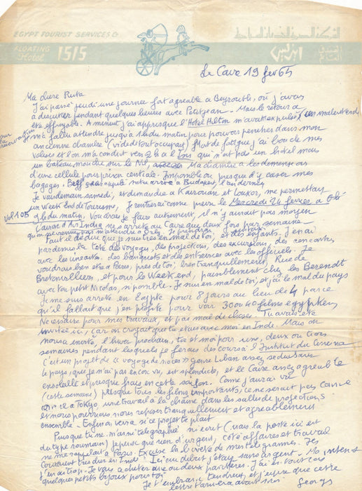 Georges SADOUL son travail ses voyages en Inde son amour pour sa femme 5 lettres