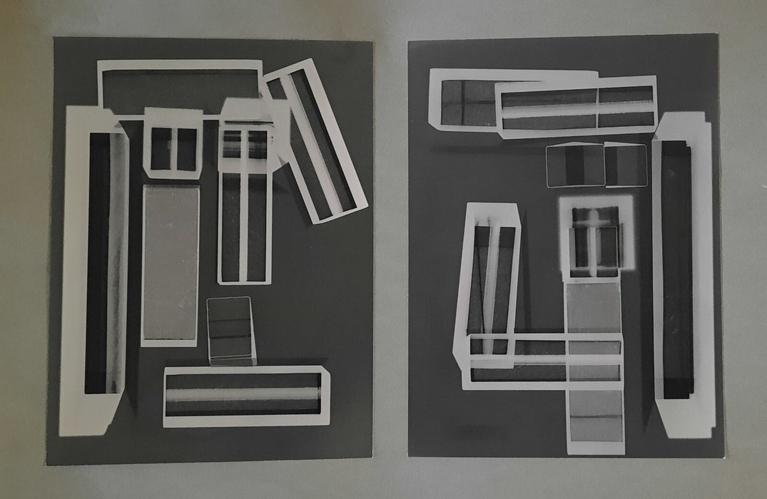 Abstraction Anonyme 2 tirages argentiques d’époque vers 1 970 photo photographie