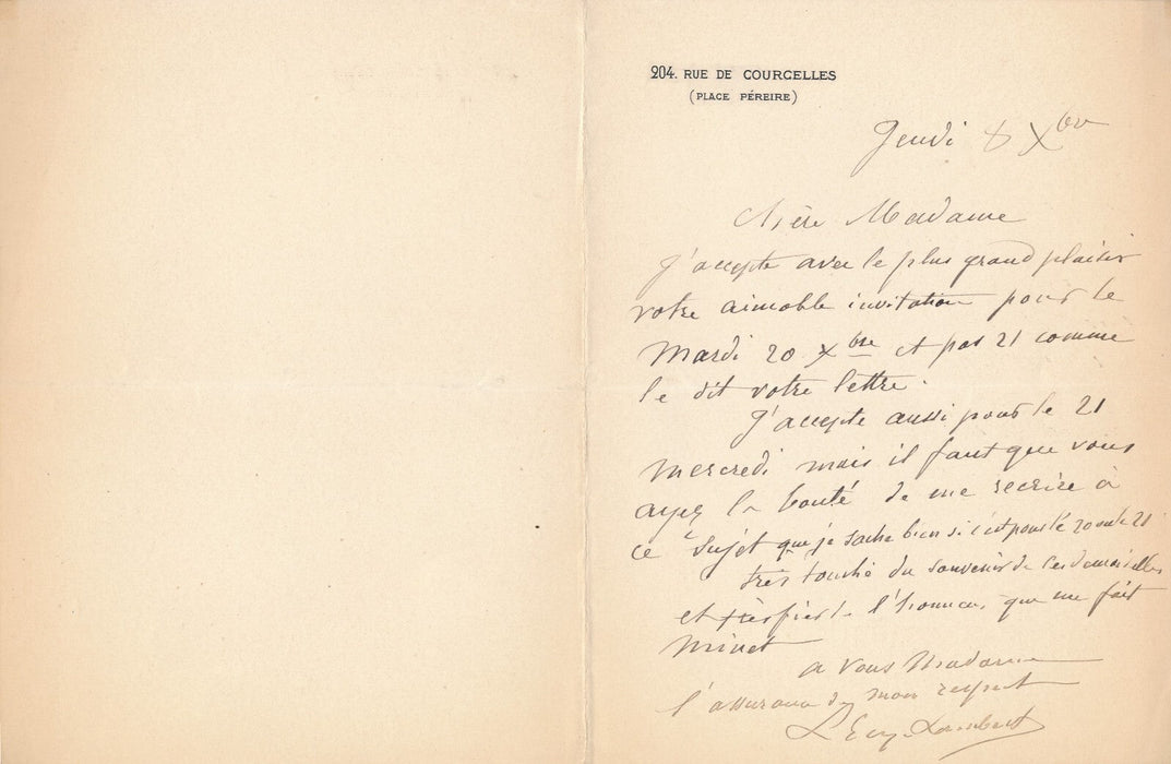 Eugène Lambert peintre animalier 5 lettres autographe son fils son travail