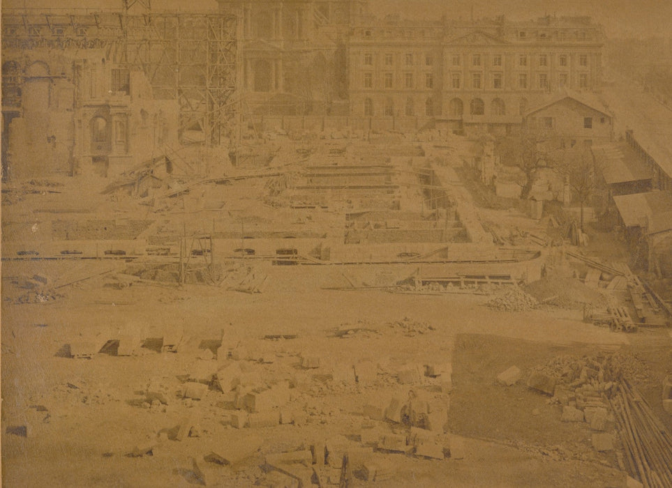 Albert FERNIQUE photographe reconstruction hotel ville Paris 1873 photo