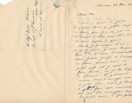 Raffaello LAMBRUSCHINI envoie une graine agronome lettre autographe signée