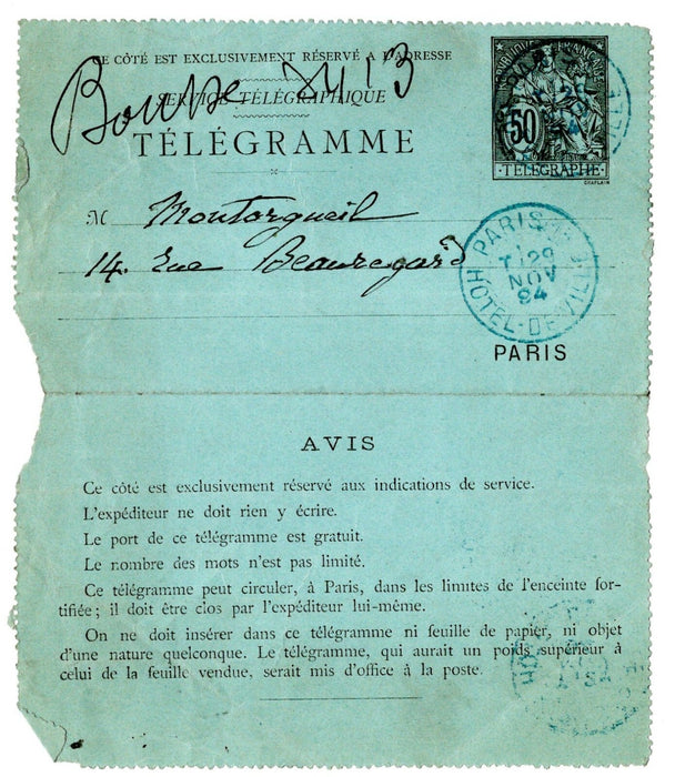 Jules COUSIN bibliothèque historique Paris 2 lettres autographes signées