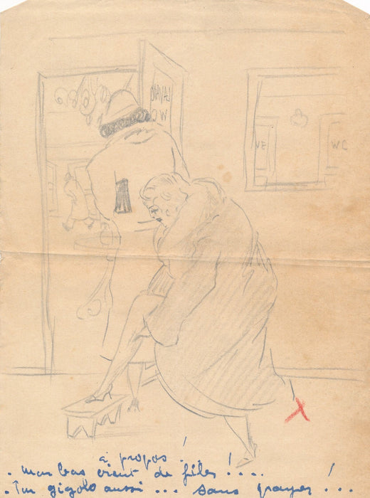 jeune Georges KERBRAT caricaturiste humour  30 dessins v 1930 Georges Ventillard