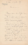 Minéralogie Auguste CHAUVEAU enquête sur pépite ! Lettre autographe signée 1889