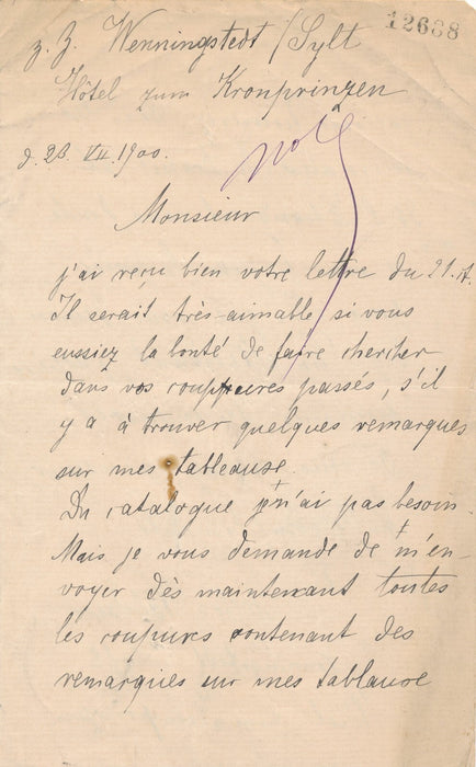 Grete WALDAU 2 lettres autographes signées Exposition universelle Paris presse