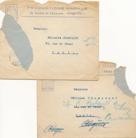 Dr S. Markus producteur films Zurich 2 lettres signées adaptation film Champsaur