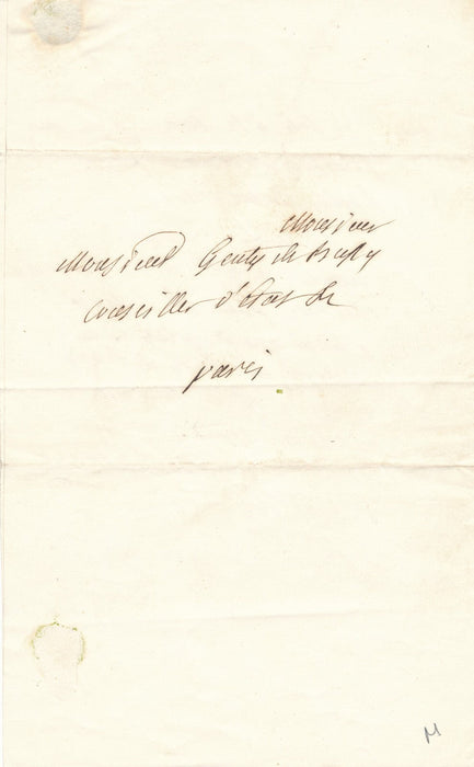 THÉNARD chimiste rendez-vous à Pierre Genty de Bussy lettre autographe Thenard