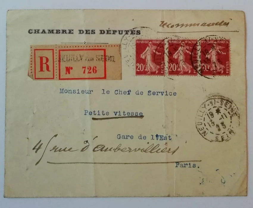 Maurice Barrès 6 lettres autographes 1 lettre signée Allemagne poste La Ramée