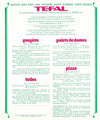 4 publicité pour TEFAL 3 imprimés recette poê1e photographie photo