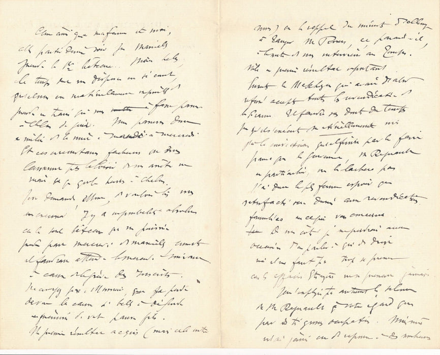 Louis GENTIL géologue 2 lettres autographes affaire Emile Mauchamp Chalon