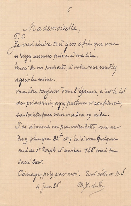 R. P. Xavier de Franciosi (1819-1908), auteur correspondance 50 lettres religion