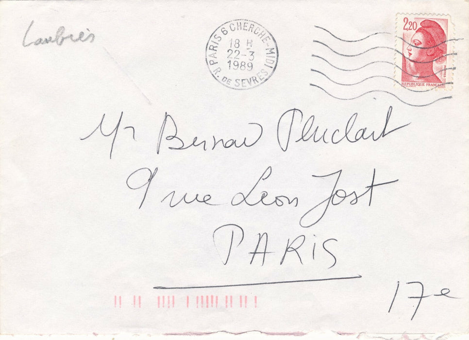 René LAUBIÈS lettre autographe signée mémoire François Pluchart Henri Maccheroni