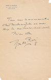 Max de RIEUX : le théâtre un monde factice et timbrée ! lettre autographe signée