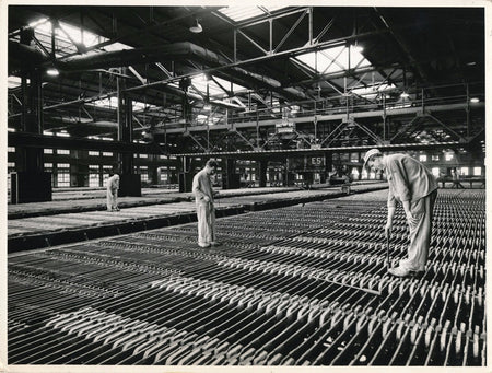 Photo argentique presse Métallurgie Hoboken Belgique industrie