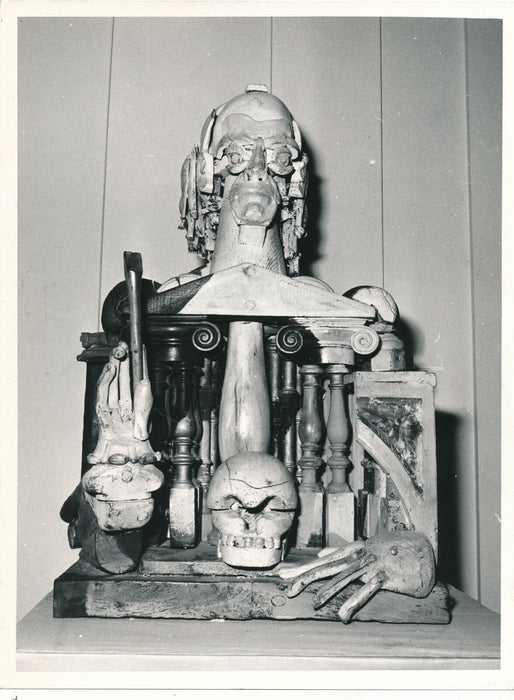 Vic GENTILS sculpture portrait Paul Delvaux 1972 Marseille photo photographie