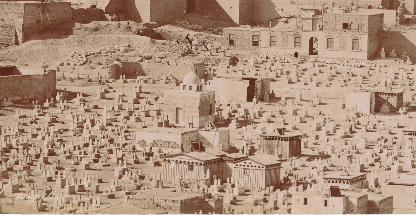 Zangaki albumine époque v. 1880 photo égypte Le Caire citadelle cimetière Tourab