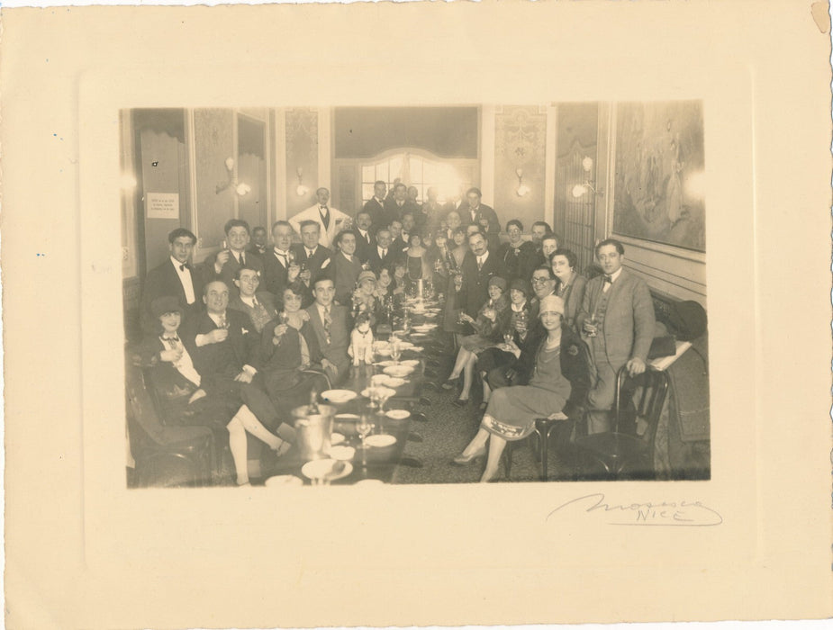 Nice fêtes 3 photographies signées MOSESCO vers 1925 et photographie Elliott