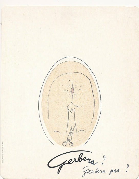 François JACQUEMIN  lettre autographe illustrée 2 dessins coquins publicité