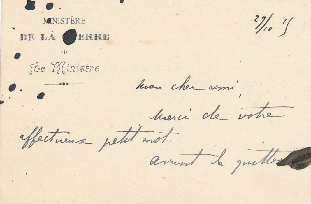Lot ensemble 5 présidents de la République 5 lettres autographes signées cartes