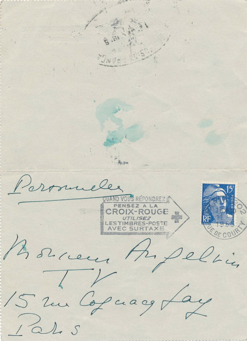Juliette ACHARD, épouse Marcel Achard sur Féral et chabannes lettre autographe