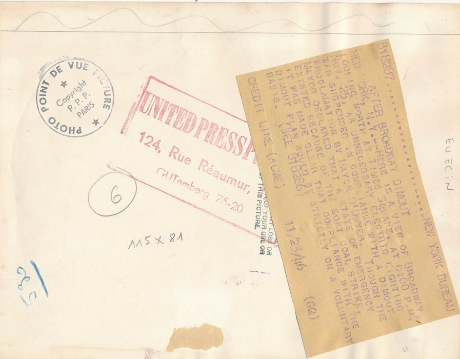 Broadway New York la nuit photo photographie argentique 1946