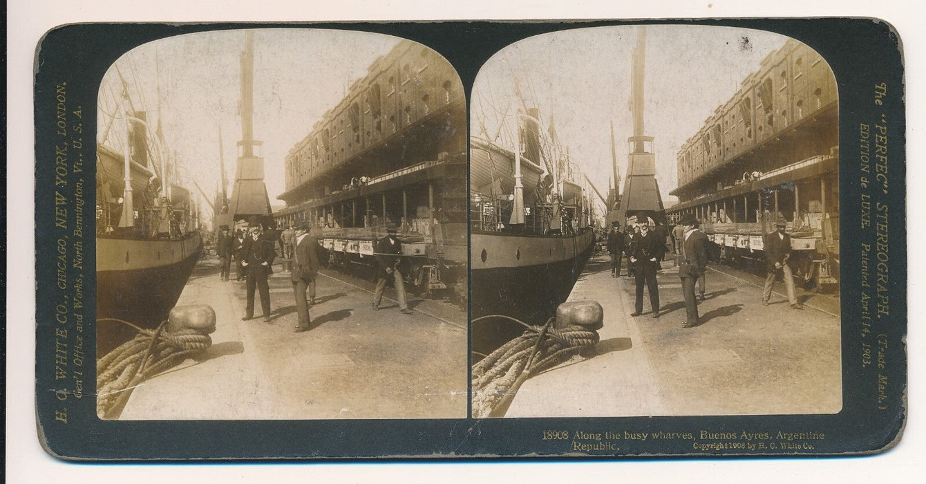 Mexique Pérou Panama Uruguay Argentine 6 carte stéréoscopique photo photographie