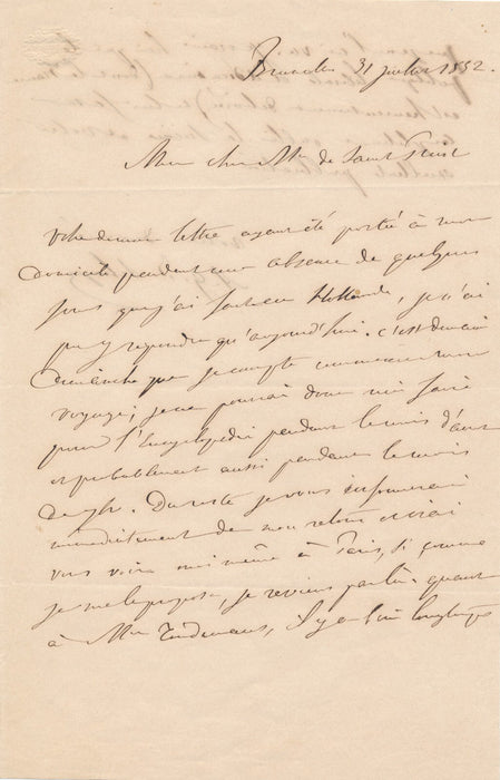 Antoine SCHAYES historien belge 6 lettres autographes signées à SAINT-PRIEST