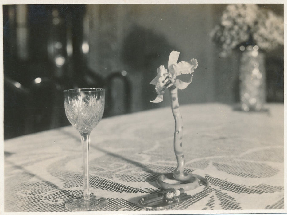 Nature morte snapshot photographie amateur argentique époque v. 1940