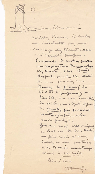 Correspondance autographe Henri Herault Jacques Lassaigne 9 lettres 1936-1939