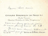 Andrée BORDEAUX-LE PECQ peintre carte autographe signée