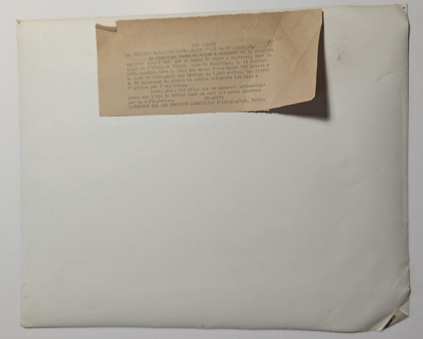 Champignon Baker bombe nucléaire 2e phase Bikini Crossroads 1946 photo