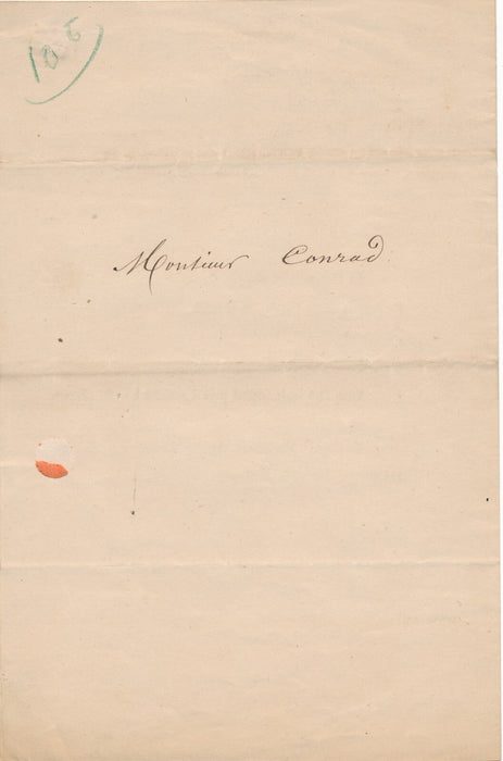 Antoine PRUMIER harpiste harpe lettre signée avec mots autographe Assistance