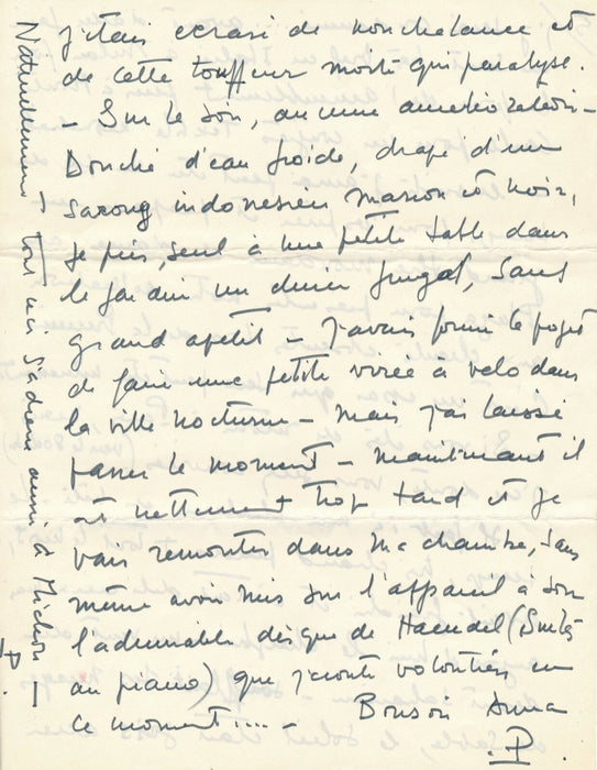 Pierre Balmain lettre autographe signée fête Savoie condamné au Plazza ! mode 