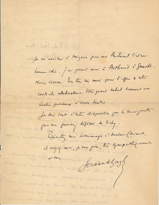 Fernand GREGH 6 lettres autographes signées à Edouard CHIMOT éditions Devambez