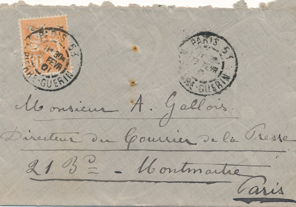 pianiste HÉBER-THAAG lettre autographe signée 1901 demande coupure presse