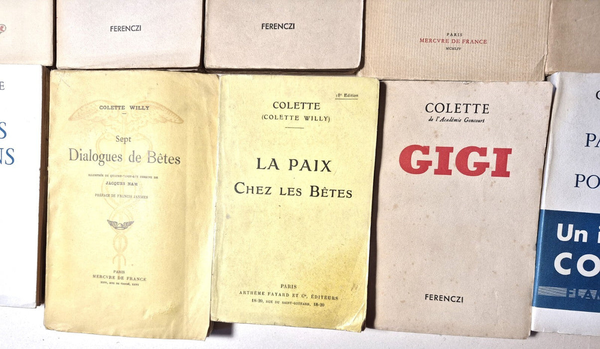 Colette 12 livre éd. 1934-1958 Jumelle noire Gigi La Seconde Ingénue libertine