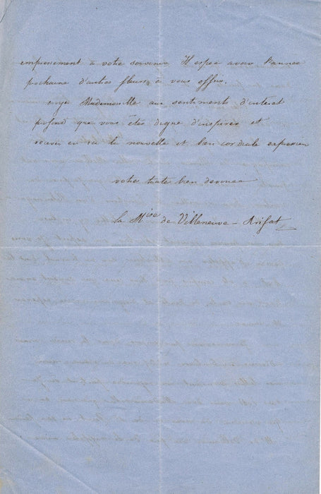 Villeneuve Arifat Marquise Toulouse poésie 9 lettres autographes Jeux floraux