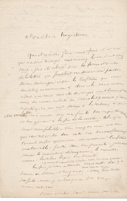 Henry-Paul FOUCHER 5 lettres autographe signée à une tragédienne Lucrèce Hugo