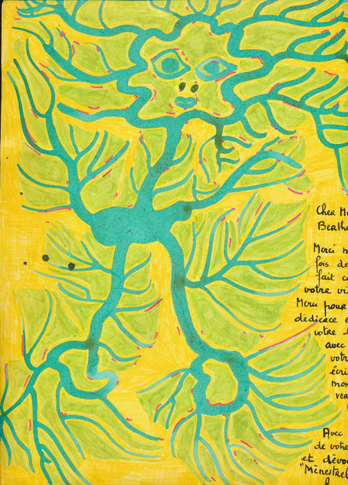 Daniel SCHMITT ensemble lettres et poèmes autographes illustrés