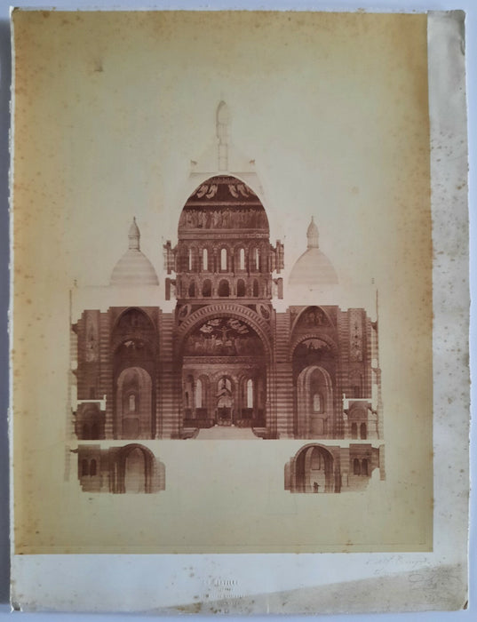 Paul ABADIE 3 plans Sacré-Cœur photo photographie Charles MARVILLE autographe