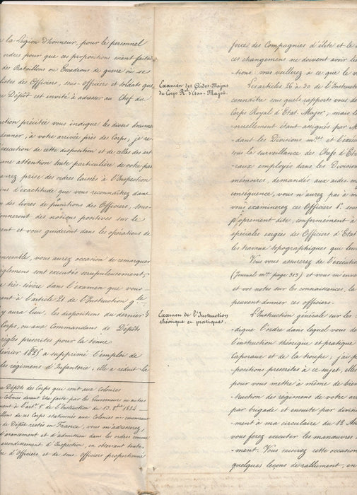 Gaspard de Clermont Tonnerre ministre document signé Hurel 1826 inspection corps