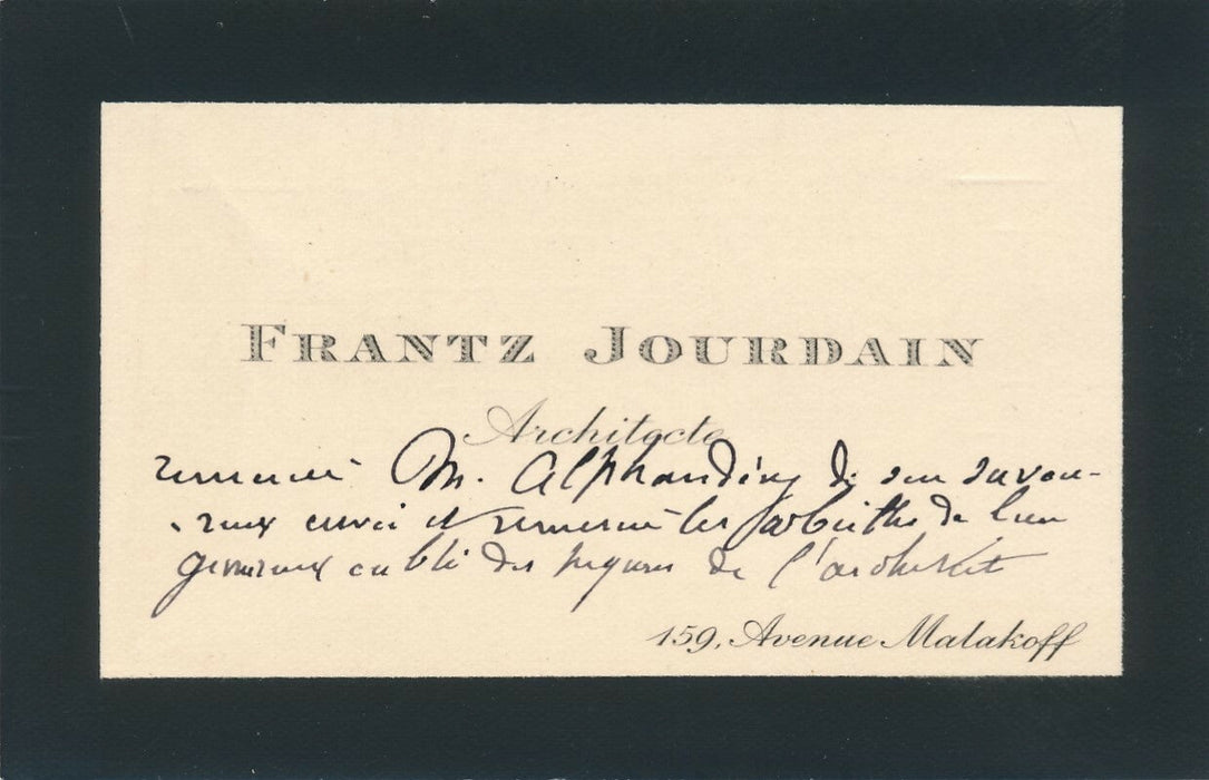 Frantz JOURDAIN 2 lettres autographes  à Georges ALPHANDERY Brignan abeilles