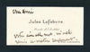Jules LEFEBVRE peintre 4 cartes de visite autographes signées à Gaston BRAUN