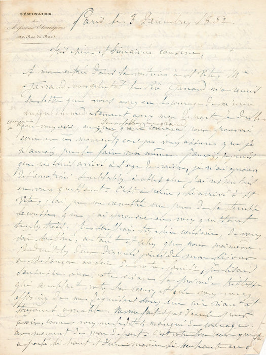 Mgr Pierre Bigandet missions étrangèers Birmanie ensemble lettres