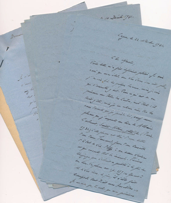 Jules Bertaut littérature correspondance 12 lettres autographes signées lot