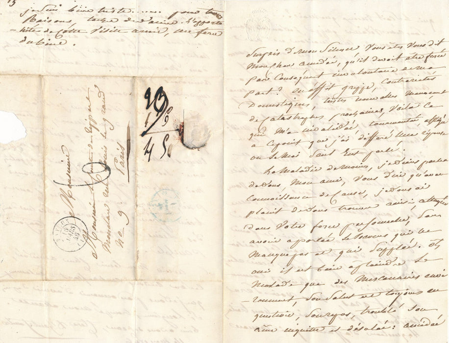 Anne Marie de MARGUERYE comtesse HAUTEFEUILLE 11 lettres autographes signées